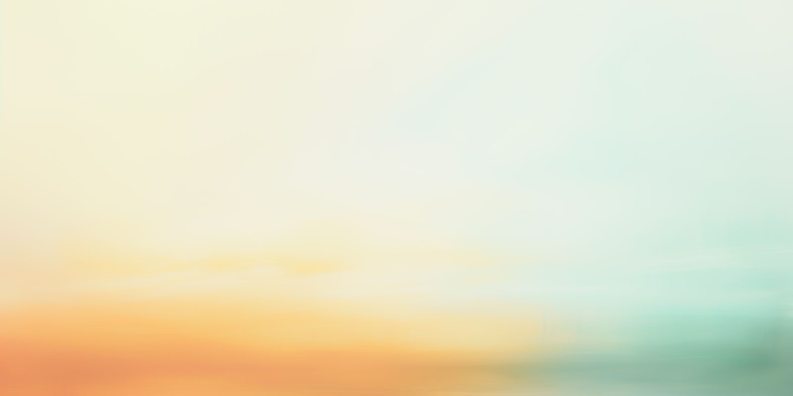 Abstraktes Panorama mit sanften Pastellfarben in Rosé, Mint und Beige, minimalistisch gestaltet, beruhigende und leichte Farbflächen.