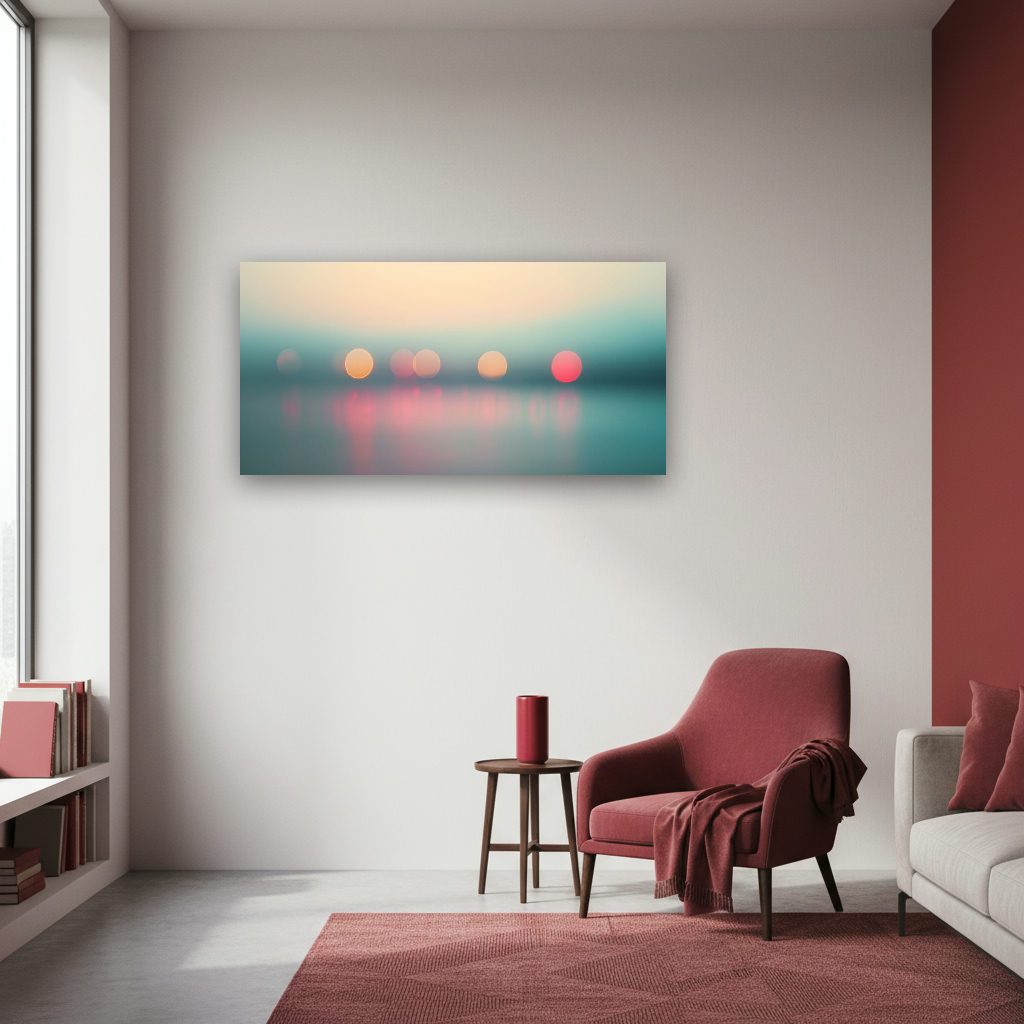 Sanfte Lichtreflexionen am Wasser – Abstraktes Fotokunst Wandbild